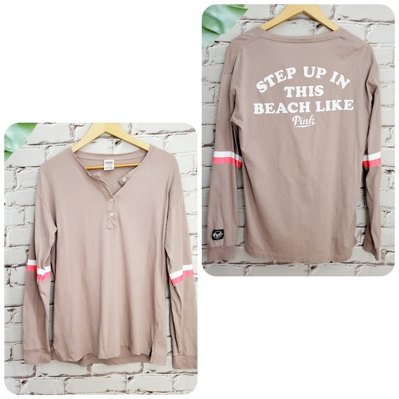 PINK Victoria's Secret Tops - PINK 💕 Victoria's Secret Longsleeve Henley